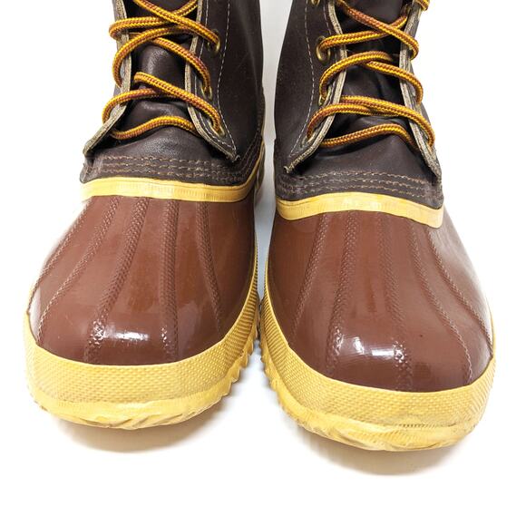 Sorel Arctic Pac Brown and Yellow Lace-Up Boots main image 4